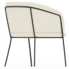 Buy Dining chair upholstered in white boucle - Martine White 60075 with a guarantee