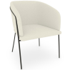 Buy Dining chair upholstered in white boucle - Martine White 60075 home delivery