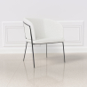 Buy Dining chair upholstered in white boucle - Martine White 60075 in the Europe