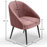 Buy Dining Chair Upholstered Velvet - Cenai Pink 60076 home delivery