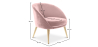 Buy Velvet upholstered accent chair with wooden legs - Oirna Light Pink 60077 - prices