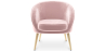 Buy Velvet upholstered accent chair with wooden legs - Oirna Light Pink 60077 - in the EU