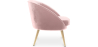 Buy Velvet upholstered accent chair with wooden legs - Oirna Light Pink 60077 home delivery