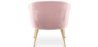 Buy Velvet upholstered accent chair with wooden legs - Oirna Light Pink 60077 - in the EU