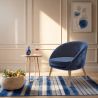 Buy Velvet upholstered accent chair with wooden legs - Oirna Light Pink 60077 - prices