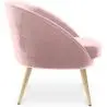 Buy Velvet upholstered accent chair with wooden legs - Oirna Light Pink 60077 in the Europe