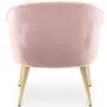Buy Velvet upholstered accent chair with wooden legs - Oirna Light Pink 60077 with a guarantee