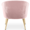 Buy Velvet upholstered accent chair with wooden legs - Oirna Light Pink 60077 with a guarantee