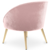 Buy Velvet upholstered accent chair with wooden legs - Oirna Light Pink 60077 home delivery