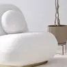 Buy Bouclé fabric upholstered armchair - Nuiba White 60078 - prices