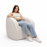 Buy White boucle armchair - upholstered - Recira White 60080 at MyFaktory
