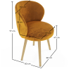 Buy Velvet upholstered dining chair  - Seranda Yellow 60081 - in the EU