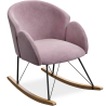 Buy Rocking armchair upholstered in velvet - Frida  Light Pink 60082 - in the EU