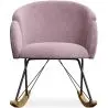 Buy Rocking armchair upholstered in velvet - Frida  Light Pink 60082 at MyFaktory