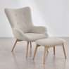 Buy Upholstered Armchair with Footrest - Scandinavian - Wub Beige 60084 at MyFaktory
