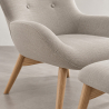 Buy Upholstered Armchair with Footrest - Scandinavian - Wub Beige 60084 - in the EU