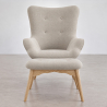 Buy Upholstered Armchair with Footrest - Scandinavian - Wub Beige 60084 - in the EU