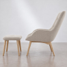 Buy Upholstered Armchair with Footrest - Scandinavian - Wub Beige 60084 home delivery