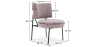 Buy Velvet upholstered dining chair - Light Pink - Hebay Light Pink 60085 home delivery