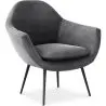 Buy Velvet upholstered armchair - Ora Dark grey 60087 - in the EU