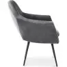 Buy Velvet upholstered armchair - Ora Dark grey 60087 at MyFaktory