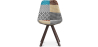 Buy Dining Chair Brielle Upholstered Scandi Design Dark Wooden Legs Premium - Patchwork Amy Multicolour 59955 - in the EU