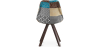 Buy Dining Chair Brielle Upholstered Scandi Design Dark Wooden Legs Premium - Patchwork Amy Multicolour 59955 with a guarantee