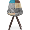 Buy Dining Chair Brielle Upholstered Scandi Design Dark Wooden Legs Premium - Patchwork Amy Multicolour 59955 - in the EU