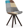 Buy Dining Chair Brielle Upholstered Scandi Design Dark Wooden Legs Premium - Patchwork Amy Multicolour 59955 - prices