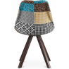 Buy Dining Chair Brielle Upholstered Scandi Design Dark Wooden Legs Premium - Patchwork Amy Multicolour 59955 home delivery