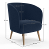 Buy Velvet upholstered armchair  - Rese Dark blue 60083 at MyFaktory