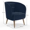 Buy Velvet upholstered armchair  - Rese Dark blue 60083 with a guarantee
