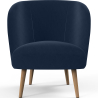Buy Velvet upholstered armchair  - Rese Dark blue 60083 - in the EU