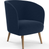 Buy Velvet upholstered armchair  - Rese Dark blue 60083 - prices
