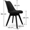 Buy Office Desk Table Wooden Design Scandinavian Style Amund + Premium Brielle Scandinavian Design chair with cushion Black 60114 at MyFaktory