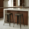 Buy Bar Stool - Industrial Design - 60cm - New Edition - Metalix Metallic bronze 60122 - prices