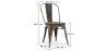 Buy Dining Chair Bistrot Metalix Industrial Metal and Dark Wood - New Edition Metallic bronze 60124 in the Europe
