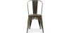 Buy Dining Chair Bistrot Metalix Industrial Metal and Dark Wood - New Edition Metallic bronze 60124 home delivery