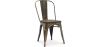 Buy Dining Chair Bistrot Metalix Industrial Metal and Dark Wood - New Edition Metallic bronze 60124 in the Europe