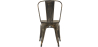 Buy Dining Chair Bistrot Metalix Industrial Metal and Dark Wood - New Edition Metallic bronze 60124 - in the EU