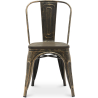 Buy Dining Chair Bistrot Metalix Industrial Metal and Dark Wood - New Edition Metallic bronze 60124 - prices