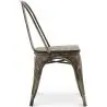 Buy Dining Chair Bistrot Metalix Industrial Metal and Dark Wood - New Edition Metallic bronze 60124 in the Europe