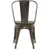 Buy Dining Chair Bistrot Metalix Industrial Metal and Dark Wood - New Edition Metallic bronze 60124 home delivery