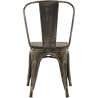 Buy Dining Chair Bistrot Metalix Industrial Metal and Dark Wood - New Edition Metallic bronze 60124 in the Europe