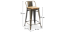 Buy Bar Stool with Backrest - Industrial Design - Wood & Steel - 60cm - New Edition - Metalix Metallic bronze 60125 in the Europe
