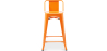 Buy Bar Stool with Backrest - Industrial Design - 60cm - New Edition - Metalix Orange 60126 - in the EU