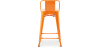 Buy Bar Stool with Backrest - Industrial Design - 60cm - New Edition - Metalix Orange 60126 - in the EU