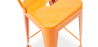 Buy Bar Stool with Backrest - Industrial Design - 60cm - New Edition - Metalix Orange 60126 - prices