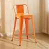 Buy Bar Stool with Backrest - Industrial Design - 60cm - New Edition - Metalix Orange 60126 - in the EU