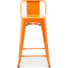 Buy Bar Stool with Backrest - Industrial Design - 60cm - New Edition - Metalix Orange 60126 - prices